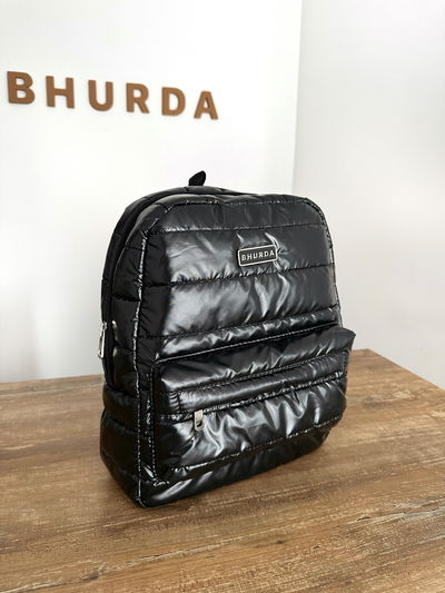 Mochila puffer metalizada 