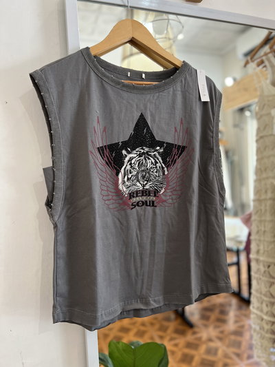Musculosa Rebel Gris / Sale, sin cambios