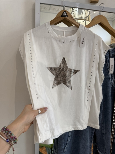 Musculosa Star Blanco