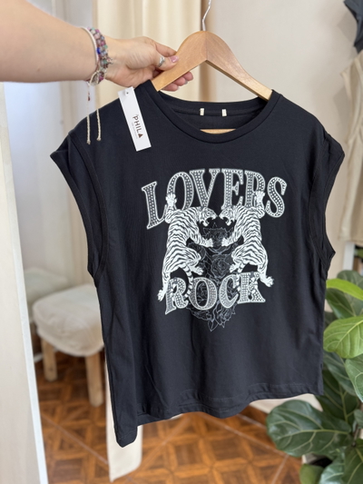 Musculosa LOVERS Negro