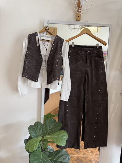 Pantalón Folk choco
