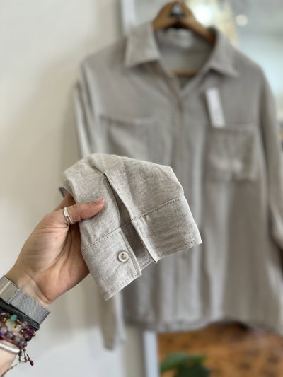 Camisa Lino Kiuri Verde