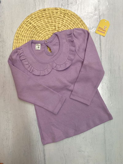 Remera manga larga cuellito 