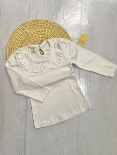 Remera manga larga cuellito 