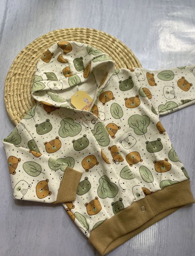 campera de interlock con botones 