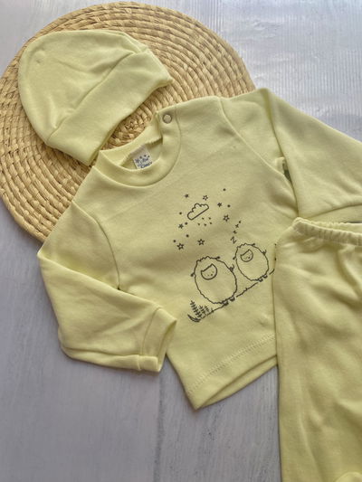 Conjunto ajuar 3 piezas camisetita