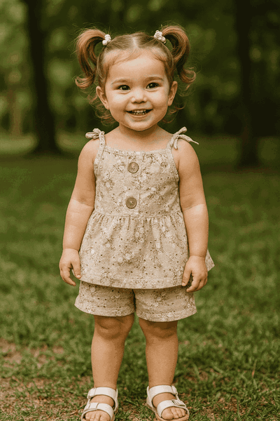 Conjunto flor brodery