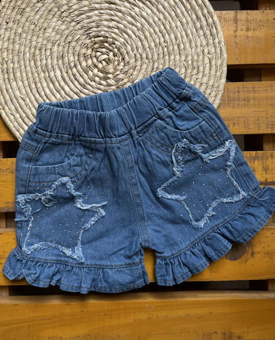 Short de jeans volado 