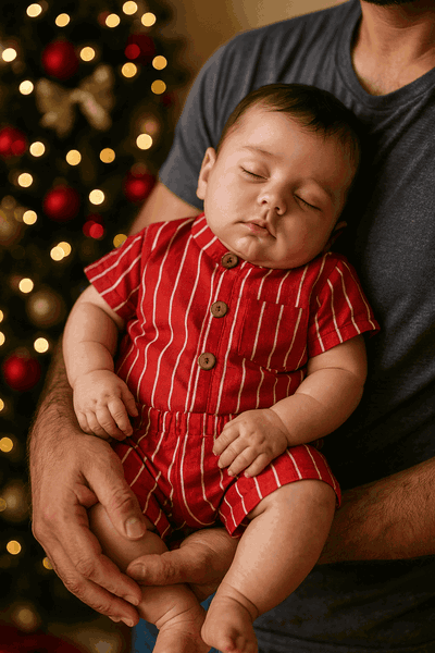 Conjunto de lino rayado