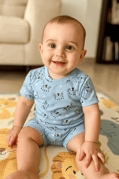 Conjunto/pijama Leoncitos 2 colores