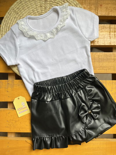 Short pollera engomado beba