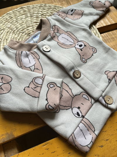 saco/abrigo cuello redondo frisado