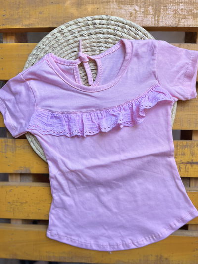 Remera de algodón con brodery