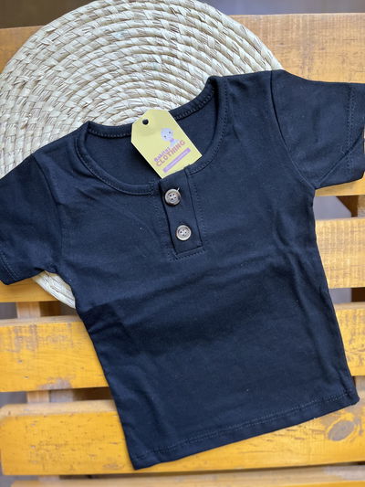 Remera botones de algodon