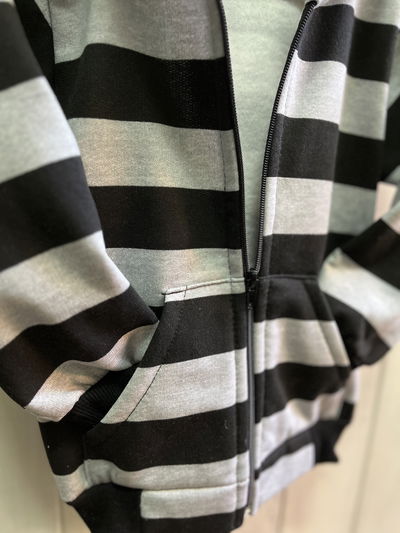 Campera frisada rayas 