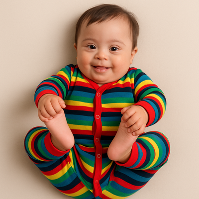Pijama/enterito plush a rayas 