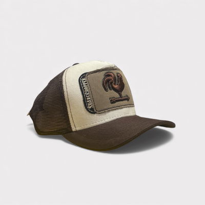 Gorra Share Cropper Marrón/Blanco