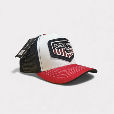 Gorra Share Cropper Blanco/Rojo/Negro