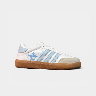 Adidas Samba Messi Infantil Blanco/Celeste