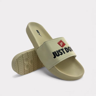 Ojotas Nike Just do it Beige