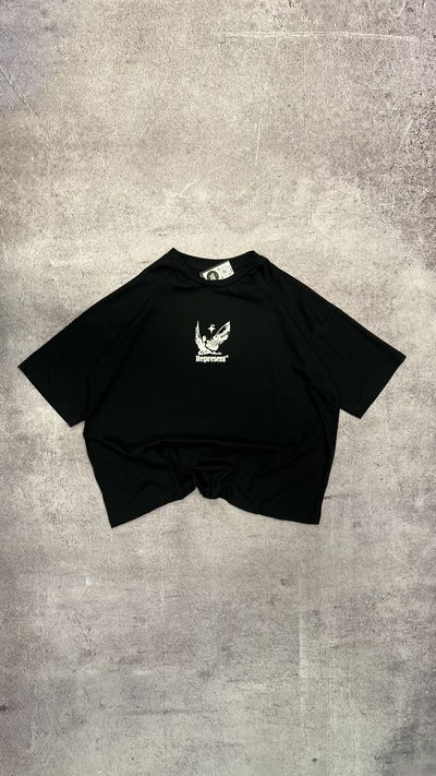 REMERA BOXY FIT REPRESENT NEGRA 