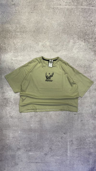 REMERA BOXY FIT REPRESENT VERDE 