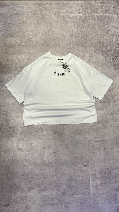 REMERA BOXY FIT MENTAL HEALTH BLANCA 