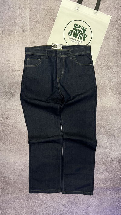 MOM JEANS AZUL LISO