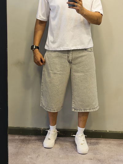 BERMUDA BAGGY GRIS CLARO