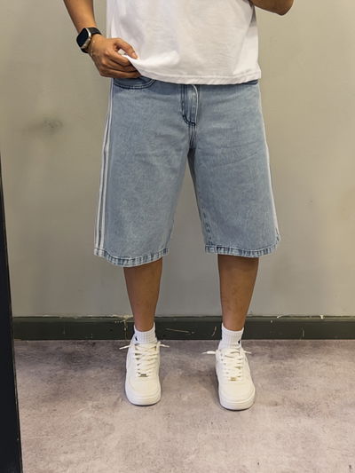 BERMUDA BAGGY CELESTE TRES LÍNEAS