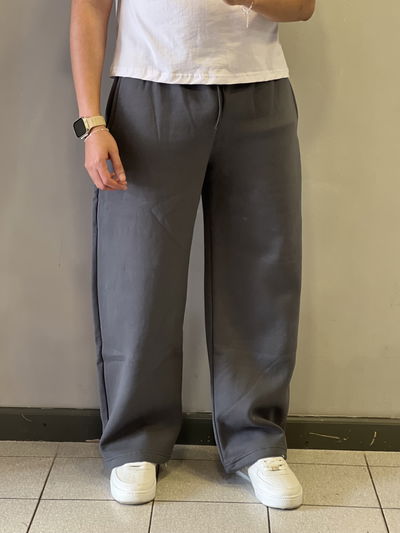 JOGGINS BAGGY LISO CON CORDON GRIS TOPO