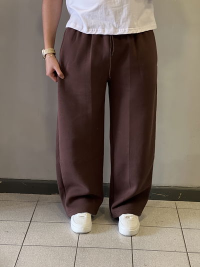 JOGGINS BAGGY LISO CON CORDON CHOCOLATE