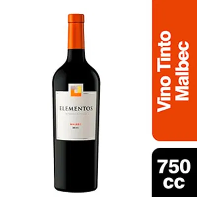 VINO ELEMENTOS MALBEC 6*750