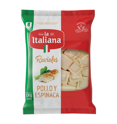 RAVIOLES POLLO Y VERDURA X 1K "La Italiana"