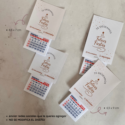 Calendario Mignon Felices Fiestas 2026