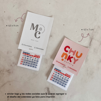 Calendario Mignon Personalizado 2026