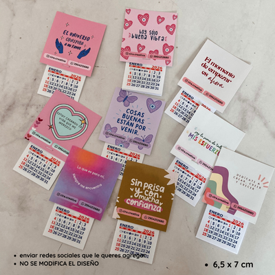 Calendario Mignon Frases 2026