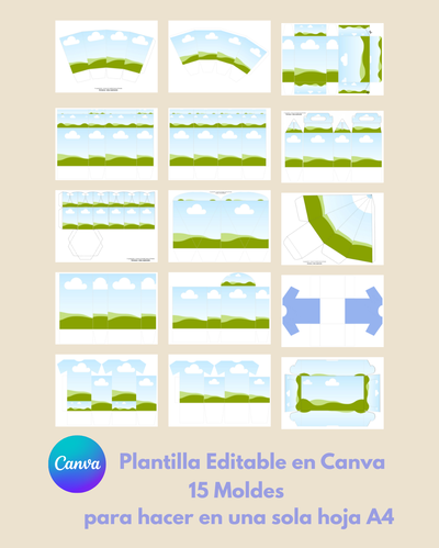 Plantilla Editable en Canva - 15 Moldes