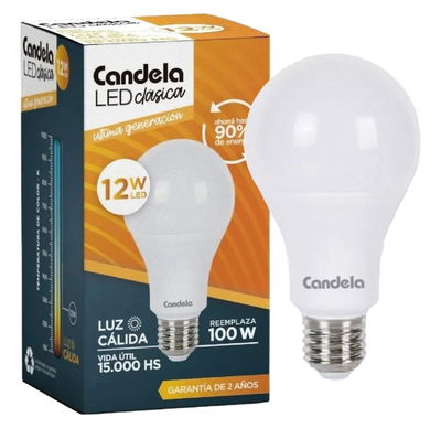 Lampara led 12W luz calida Candela 