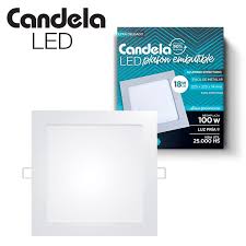 LED PLAFON CUADRADO EMBUTIR 18W FRIO  ALUMINIO