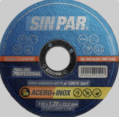 Disco de corte para amoladora 115x1.6  Pack por 10 unidades (B50)