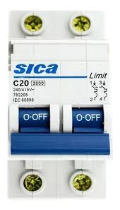 Termomagnetica Bipolar 20amp Llave Termica 2x20 Sica               