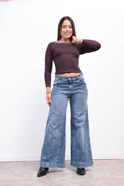 ART. RENATA | MAXI WIDE LEG CONFORT AZUL NEVADO