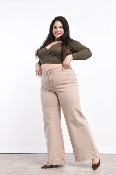 ART. SUIZA | MAXI WIDE LEG VINTAGE NUDE ELASTIZADO