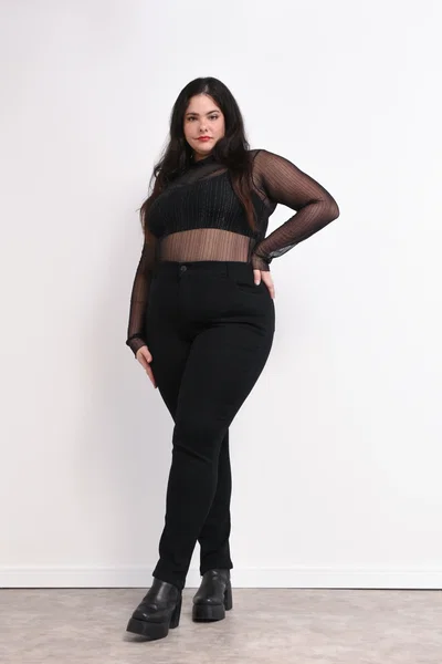 ART. DEBORAH | JEAN CHUPIN NEGRO CON CIERRE EN BOTA ELASTIZADO