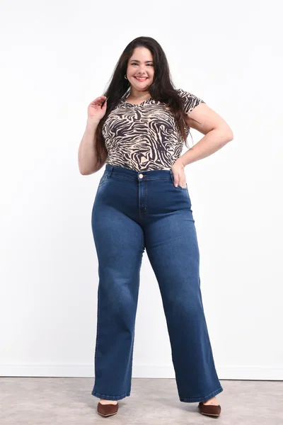 ART. ALEXA | WIDE LEG AZUL LOCALIZADO ELASTIZADO
