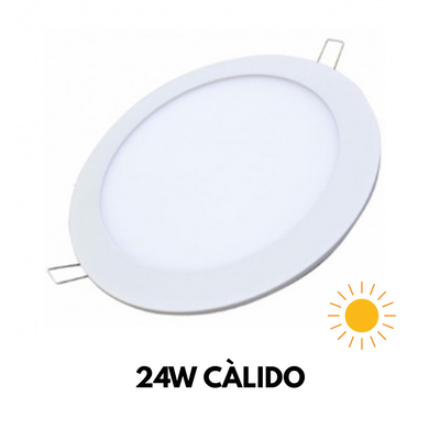 LED PLAFON REDONDO EMB. 24W CALIDO