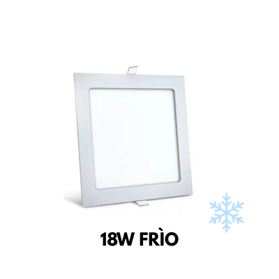 LED PLAFON CUADRADO EMB. 18W FRIA