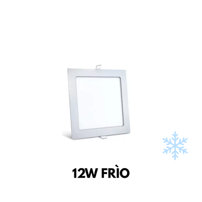 LED PLAFON CUADRADO EMB. 12W FRIA