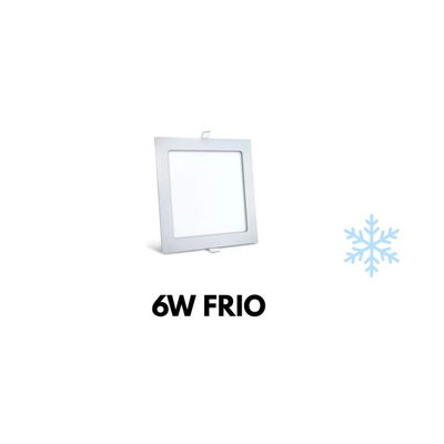 LED PLAFON CUADRADO EMB. 6W FRIA